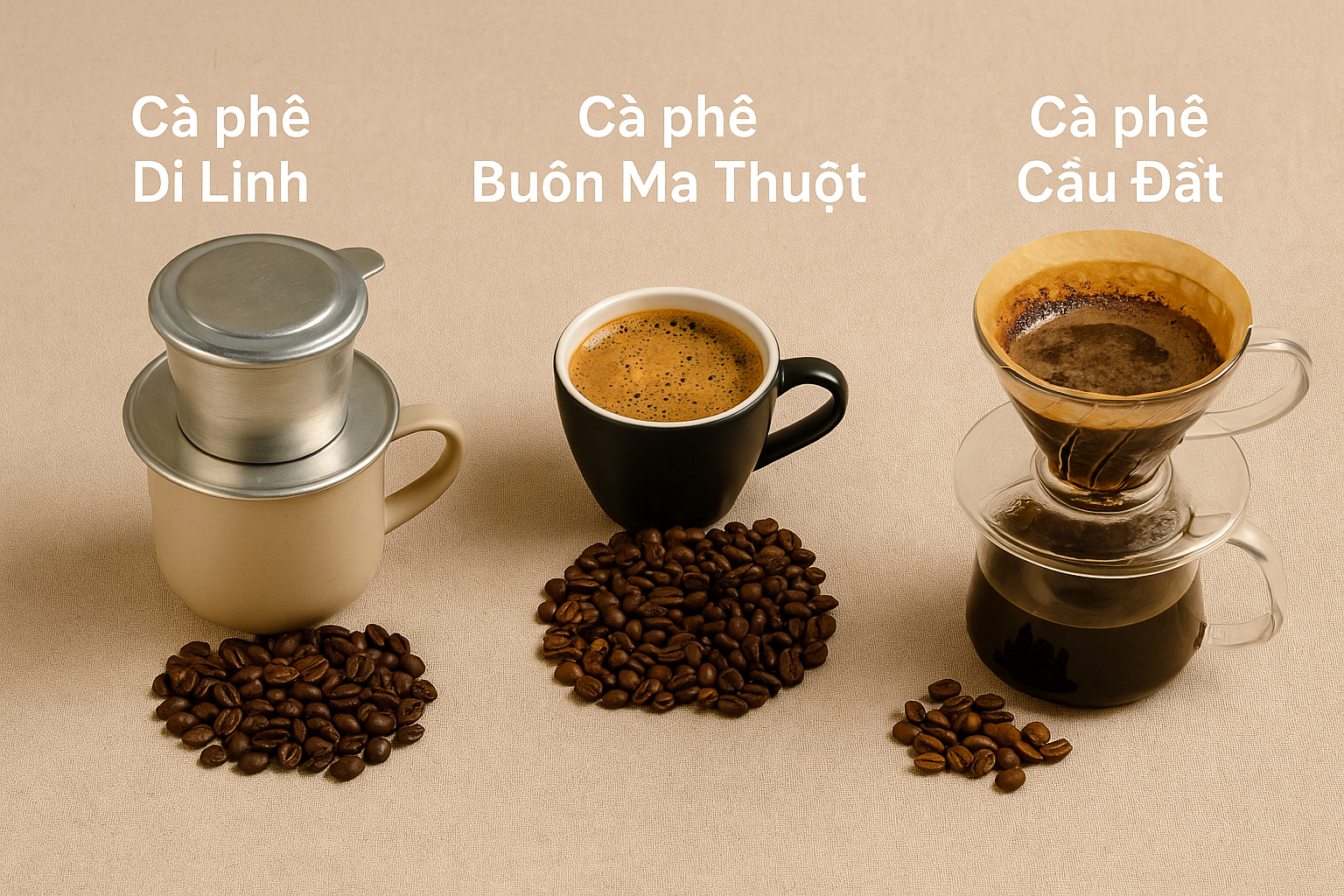 So Sánh 3 Loại Cà Phê Di Linh – Buôn Ma Thuột – Cầu Đất: Chọn Đúng “Gu” Của Bạn 7 Hương vị & phong cách thưởng thức