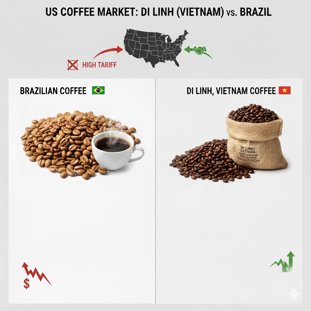 Cà Phê Di Linh – Giải Pháp Thay Thế Cà Phê Brazil Tại Mỹ Từ Vùng Nguyên Liệu 7 Cà phê Di Linh vs Cà phê Brazil tại thị trường Mỹ