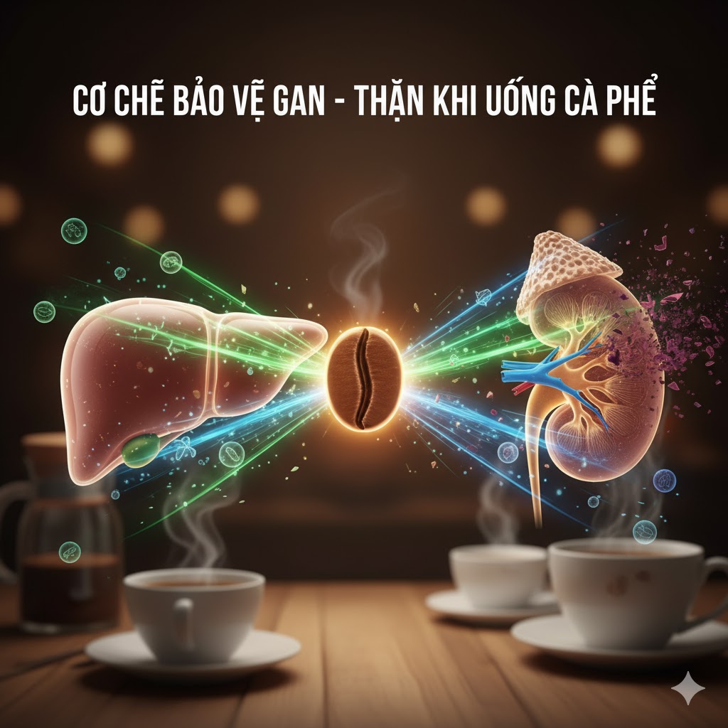Uống Cà Phê Mỗi Ngày: Liều Lượng Bao Nhiêu Là Tốt Cho Gan – Thận? 6 Cơ chế bảo vệ gan – thận khi uống cà phê