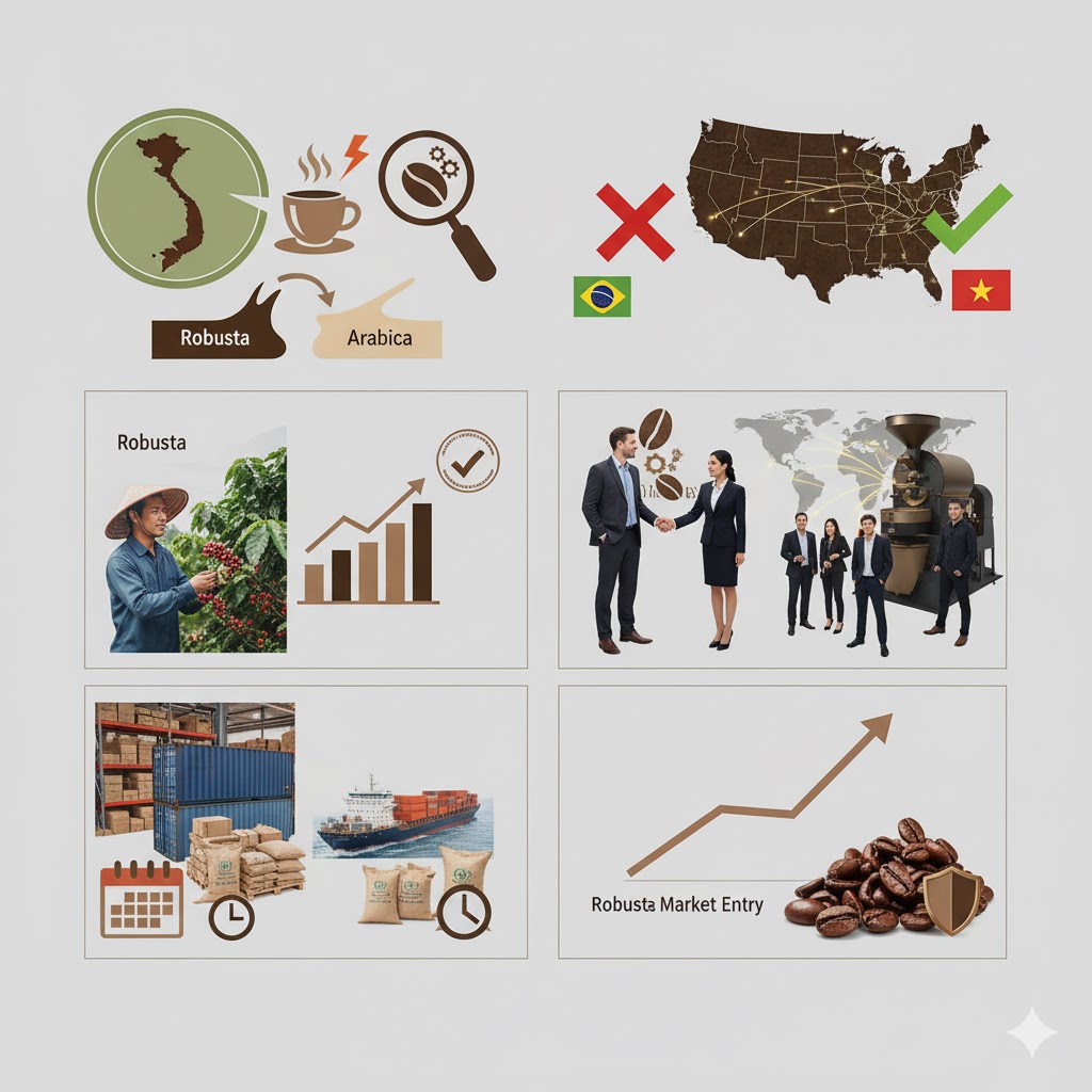 Cà Phê Di Linh – Giải Pháp Thay Thế Cà Phê Brazil Tại Mỹ Từ Vùng Nguyên Liệu 8 Chiến lược để Di Linh tiến vào thị trường Mỹ thay thế Brazil