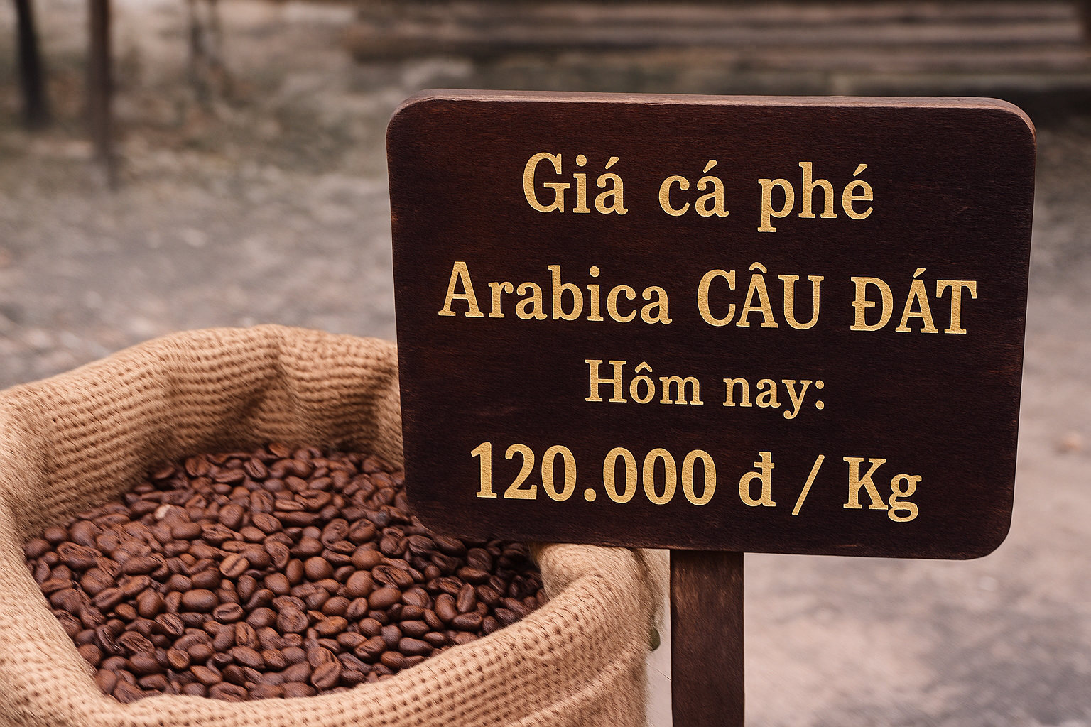 Giá cà phê Arabica Cầu Đất hôm nay