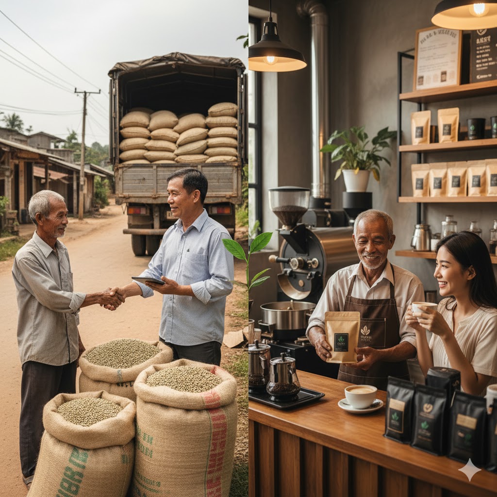 Bán Cà Phê Cho Đại Lý Hay Chế Biến Thành Phẩm: Nông Dân Nên Chọn Hướng Nào Để Lợi Hơn? 5 Ngành cà phê Việt Nam hiện đang đứng trước nhiều lựa chọn về cách thức kinh doanh