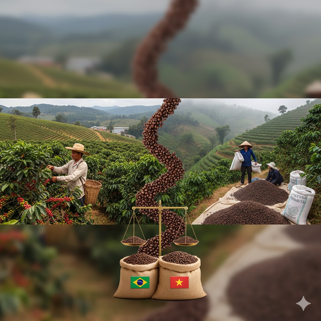 Cà phê Brazil và Việt Nam: Hai thế lực xuất khẩu hàng đầu thế giới