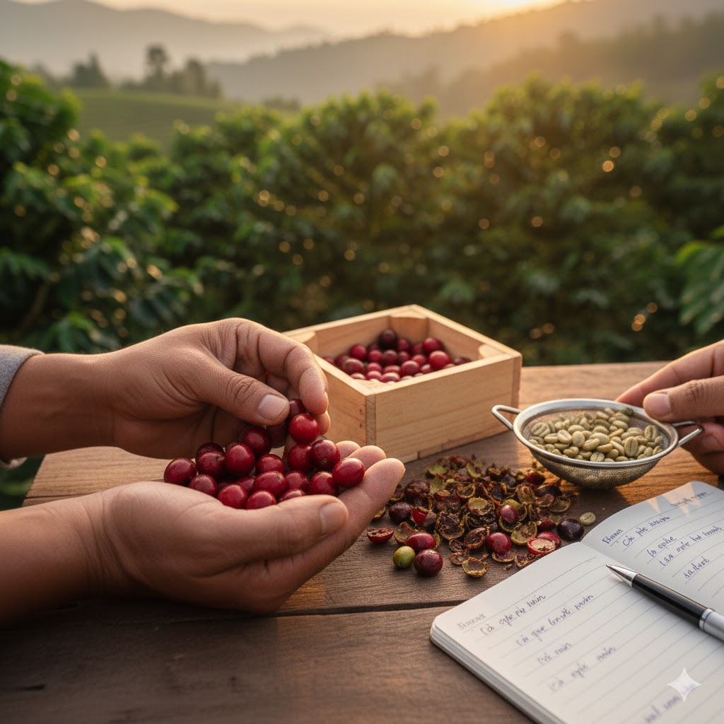 1kg Cà Phê Nhân Cần Bao Nhiêu Kg Cà Phê Tươi? Tỷ Lệ Hao Hụt Và Cách Tính Đơn Giản 6 Lưu ý giúp tăng tỷ lệ nhân & giảm hao hụt